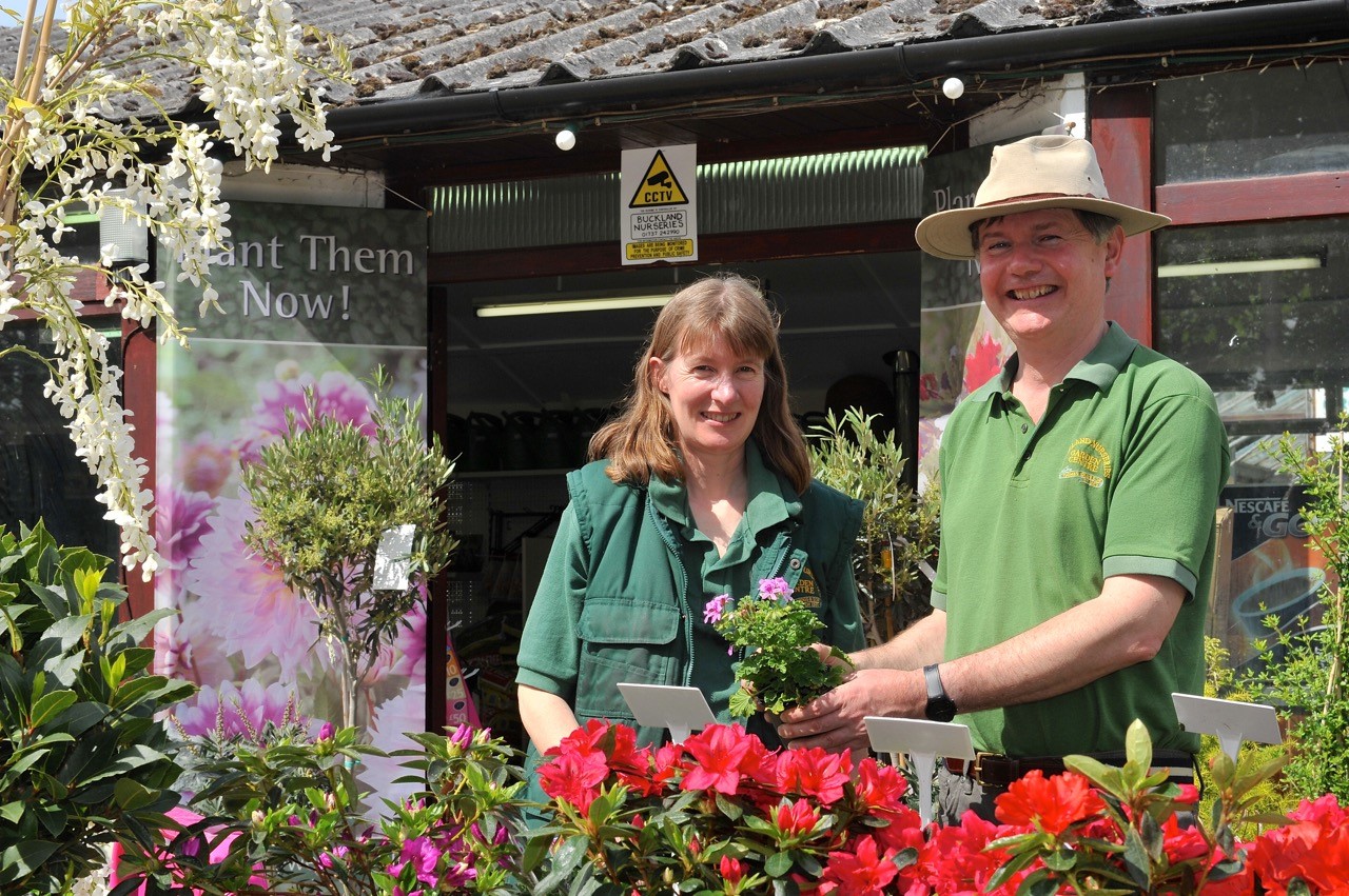 David and Linda Hogg at Buckland Nurderies